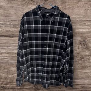 Weatherproof Vintage Men's Black and Gray flannel